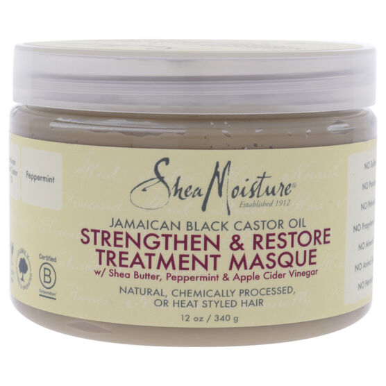 Jamaican Black Castor Oil Strengthen-Grow Restore Treatment Masque by Shea Moisture for Unisex - 12 oz Masque, NA, hi-res image number null