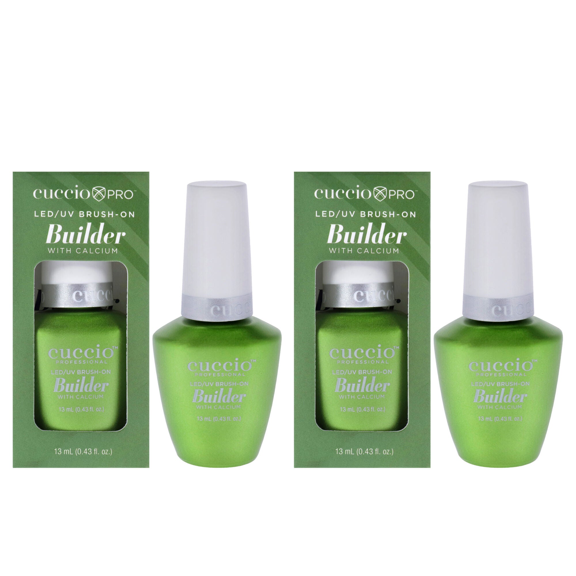 LED-UV Brush-On Builder Gel with Calcium by Cuccio Pro for Women - 0.43 oz Nail Polish - Pack of 2, See Description, hi-res image number 0