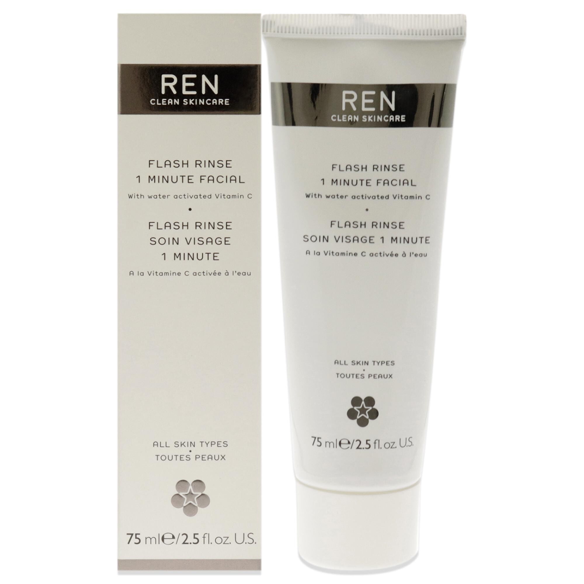 Flash Rinse 1 Minute Facial by REN for Unisex - 2.5 oz Rinse | Roaman's