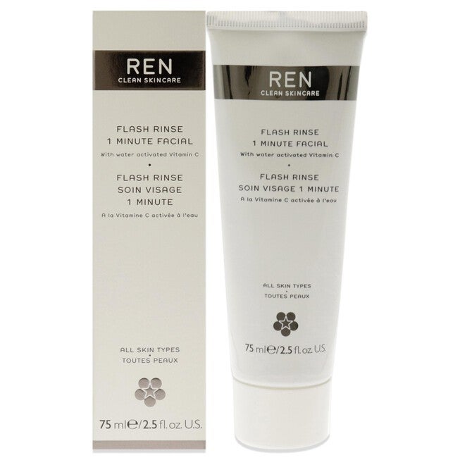 Flash Rinse 1 Minute Facial by REN for Unisex - 2.5 oz Rinse | Roaman's