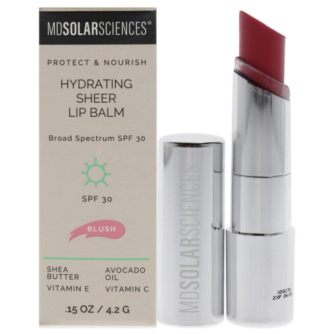 Hydrating Sheer Lip Balm SPF 30 - Blush by MDSolarSciences for Women - 0.15 oz Lip Balm, See Description, hi-res image number 0