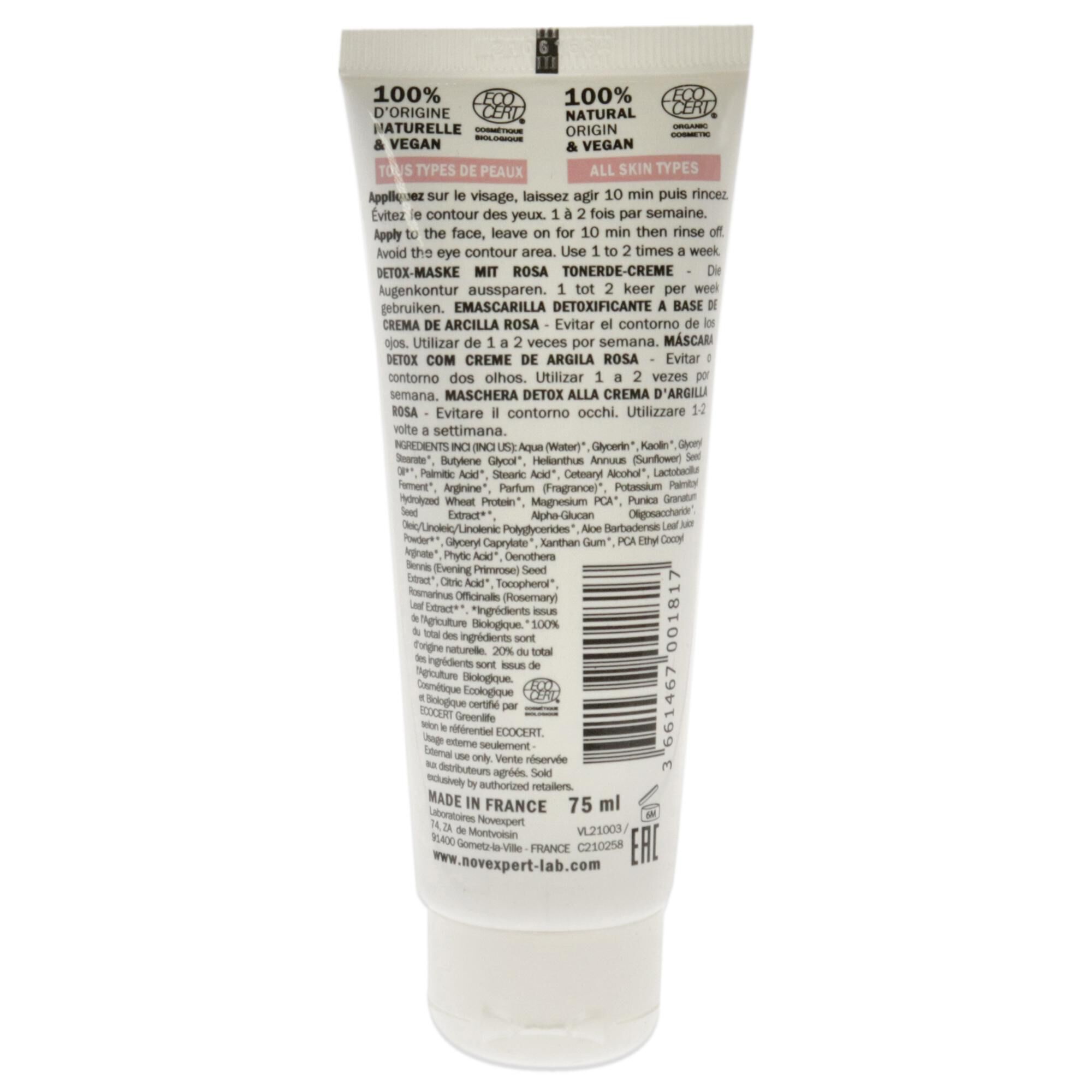 Detox Mask With Creamy Pink Clay by Novexpert for Unisex - 2.53 oz Mask, , alternate image number 4