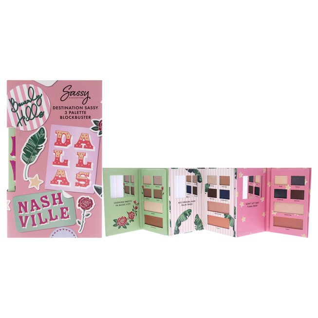 Destination Sassy 3 Palette Blockbuster Kit by Savannah Chrisley for Women - 3 Pc Palette - Nashville, Palette - Beverly Hills, Palette - Dallas, See Description, hi-res image number 0