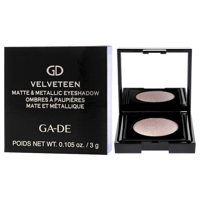 Velveteen Matte and Metallic Eyeshadow - 221 Gold Gleam by GA-DE for Women - 0.105 oz Eye Shadow, See Description, alternate image number 2