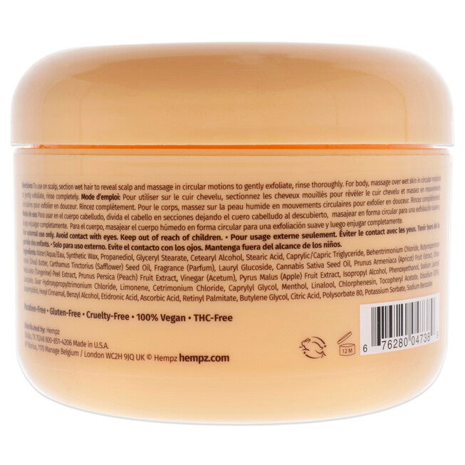 Apricot and Clementine Herbal Scalp and Body Scrub by Hempz for Unisex - 7.3 oz Scrub, , alternate image number null