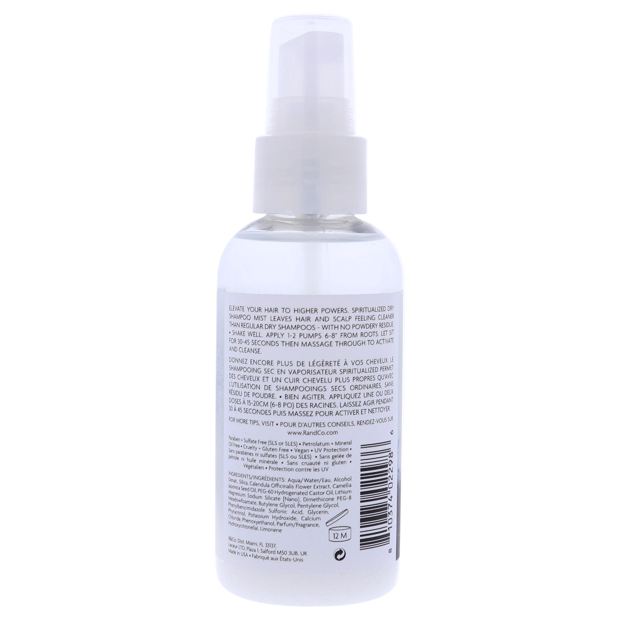 Spiritualize Dry Shampoo Mist by R+Co for Unisex - 4.2 oz Dry Shampoo, See Description, alternate image number 2