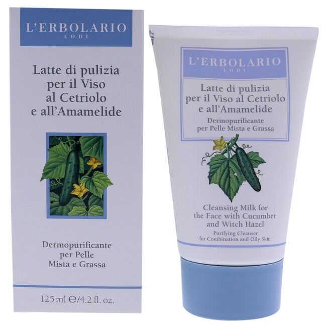 Cleansing Milk - Cucumber and Witch Hazel by LErbolario for Women - 4.2 oz Cleanser, NA, hi-res image number null