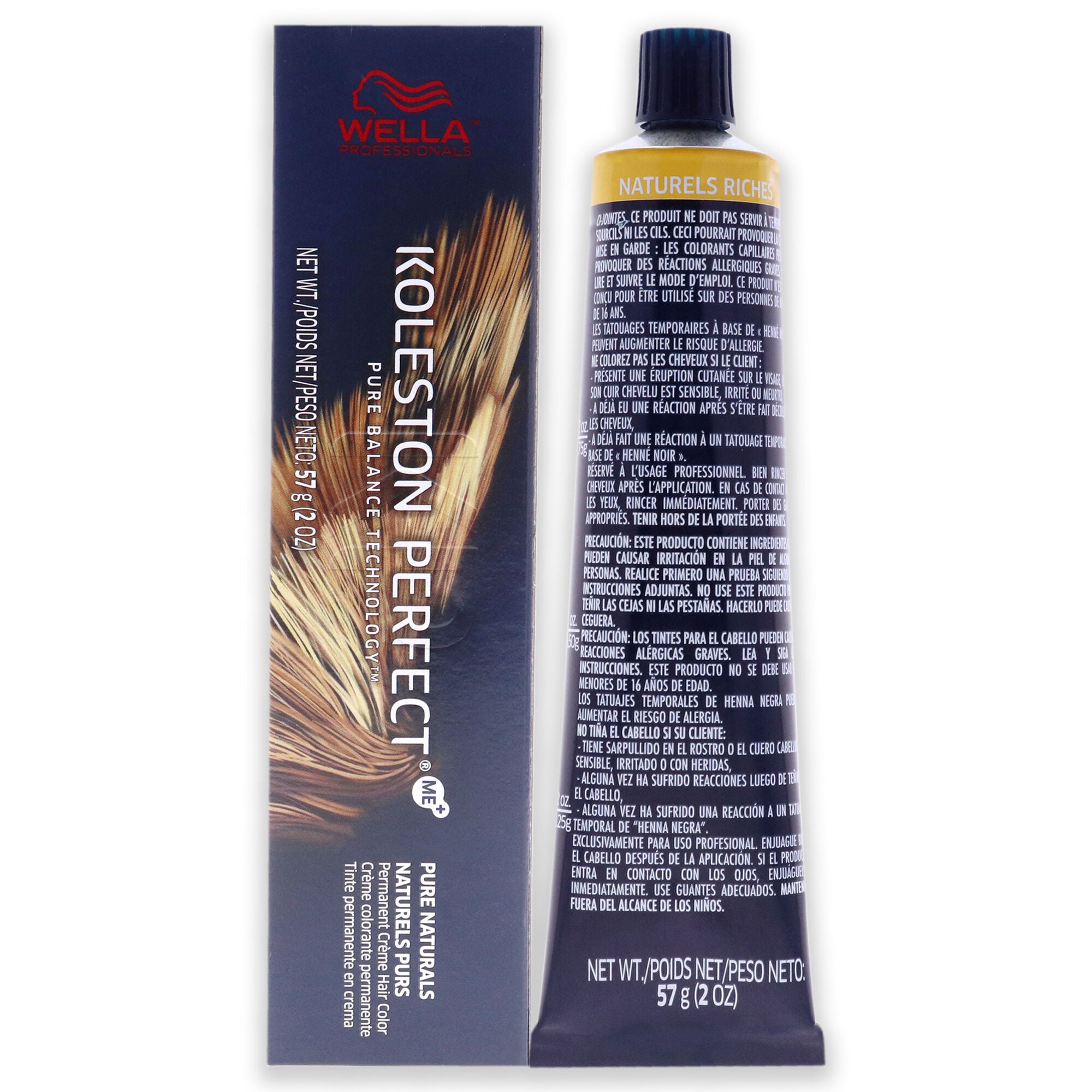 Koleston Perfect Permanent Creme Hair Color - 7 03 Medium Blonde-Natural Gold by Wella for Unisex - 2 oz Hair Color, See Description, hi-res image number 0