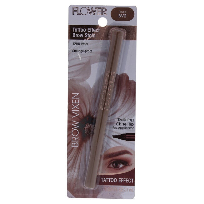 Brow Vixen Tattoo Effect Brow Stain - BV2 Taupe by Flower Beauty for Women - 0.034 oz Eyebrow, See Description, hi-res image number 0