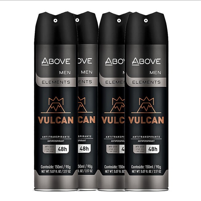 48 Hours Element Antiperspirant Deodorant - Vulcan by Above for Men - 3.17 oz Deodorant Spray - Pack of 4, NA, alternate image number null