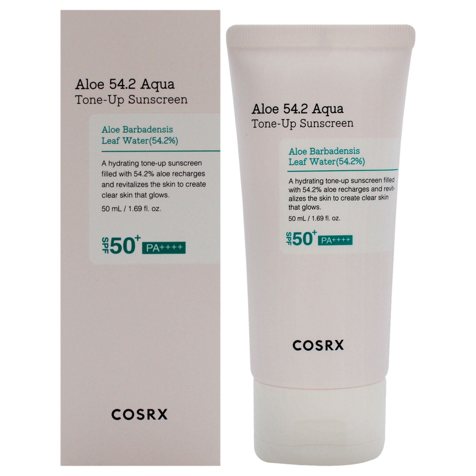 Aloe 54.2 Aqua Tone-Up Sunscreen SPF 50 Plus by Cosrx for Unisex - 1.69 oz Sunscreen, See Description, hi-res image number 0