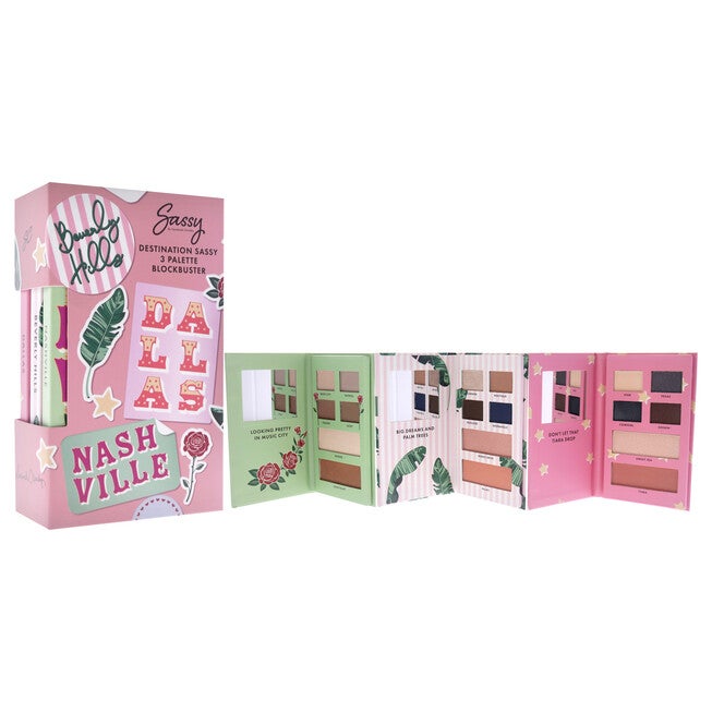Destination Sassy 3 Palette Blockbuster Kit by Savannah Chrisley for Women - 3 Pc Palette - Nashville, Palette - Beverly Hills, Palette - Dallas, See Description, alternate image number 1