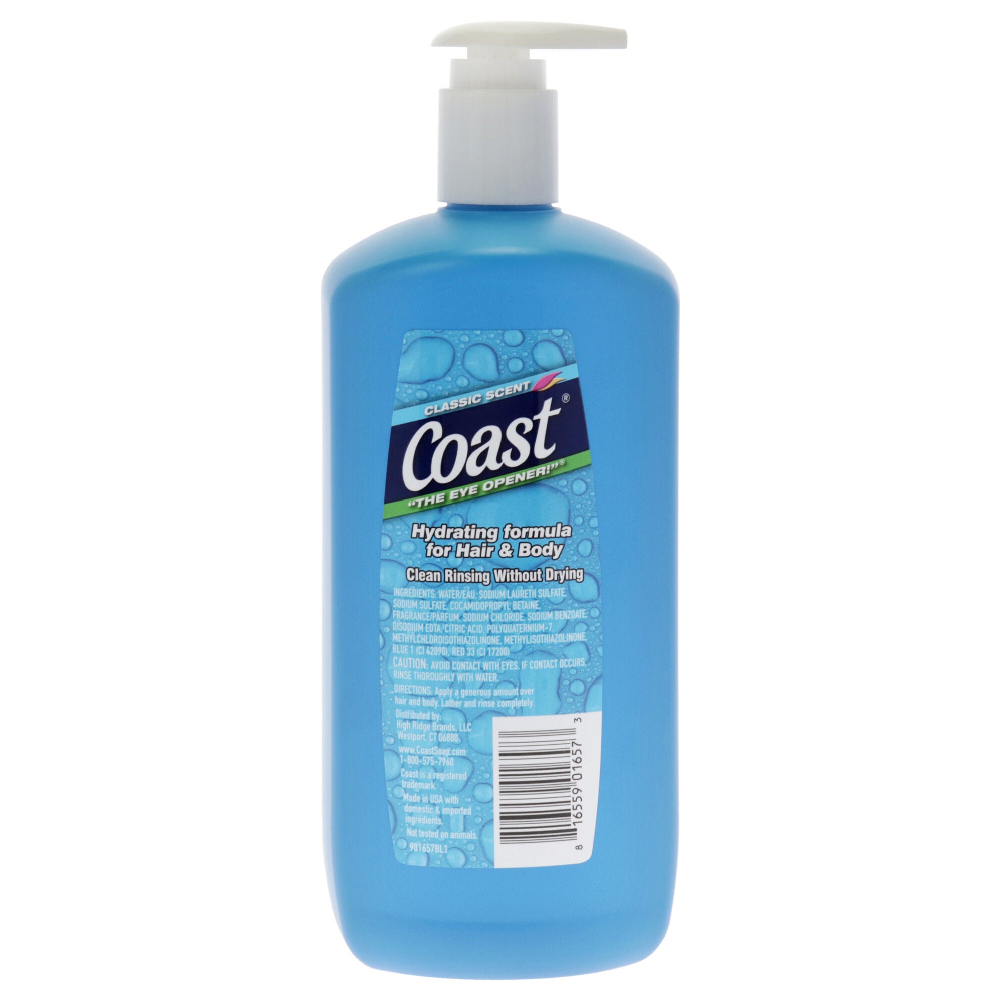 Hair and Body Wash - Classic Scent by Coast for Unisex - 32 oz Body Wash, See Description, alternate image number 2