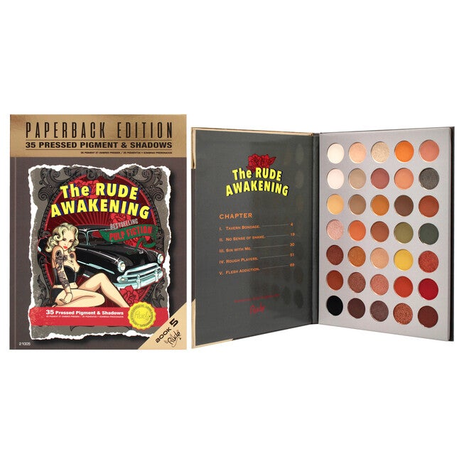 The Rude Awakening Eyeshadow Palette - Paperback Edition by Rude Cosmetics for Women - 0.74 oz Palette, See Description, hi-res image number 0
