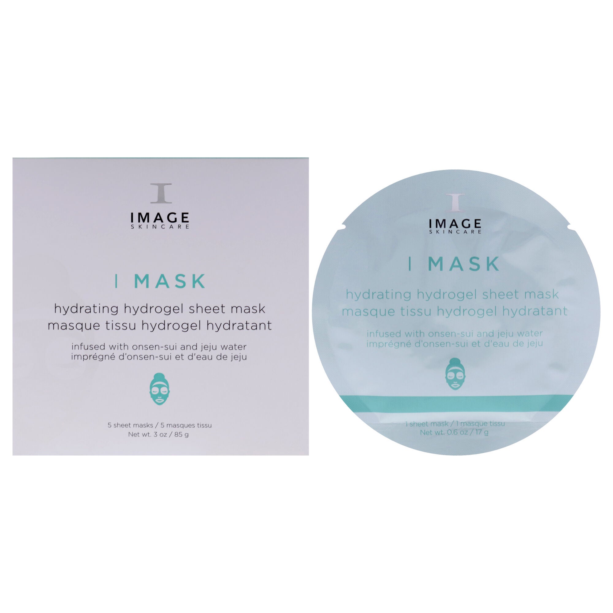 I Mask Hydrating Hydrogel Sheet Mask by Image for Women - 5 x 3 oz Mask, See Description, hi-res image number 0