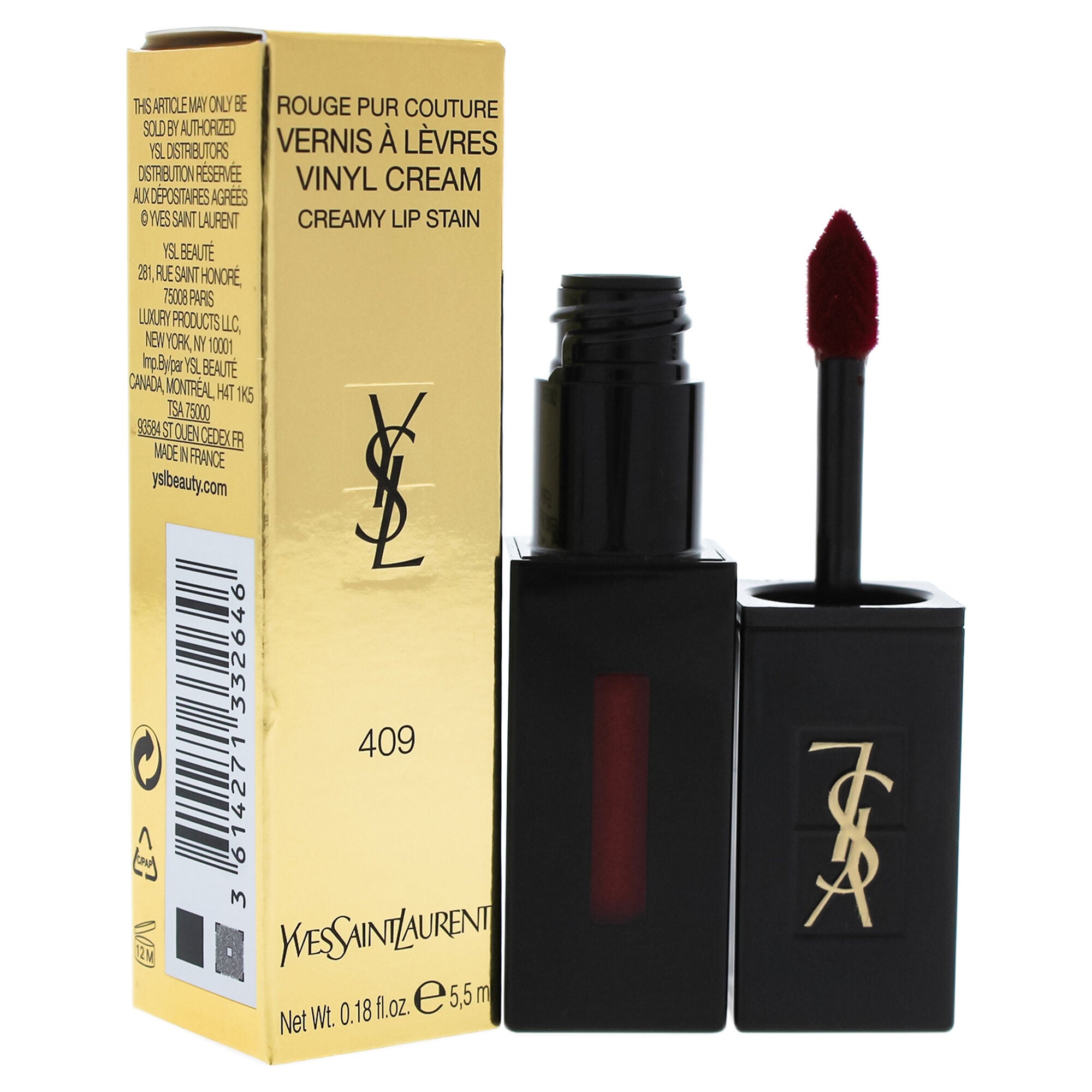 Vinyl Cream Lip Stain - 409 Burgundy Vibes by Yves Saint Laurent for ...