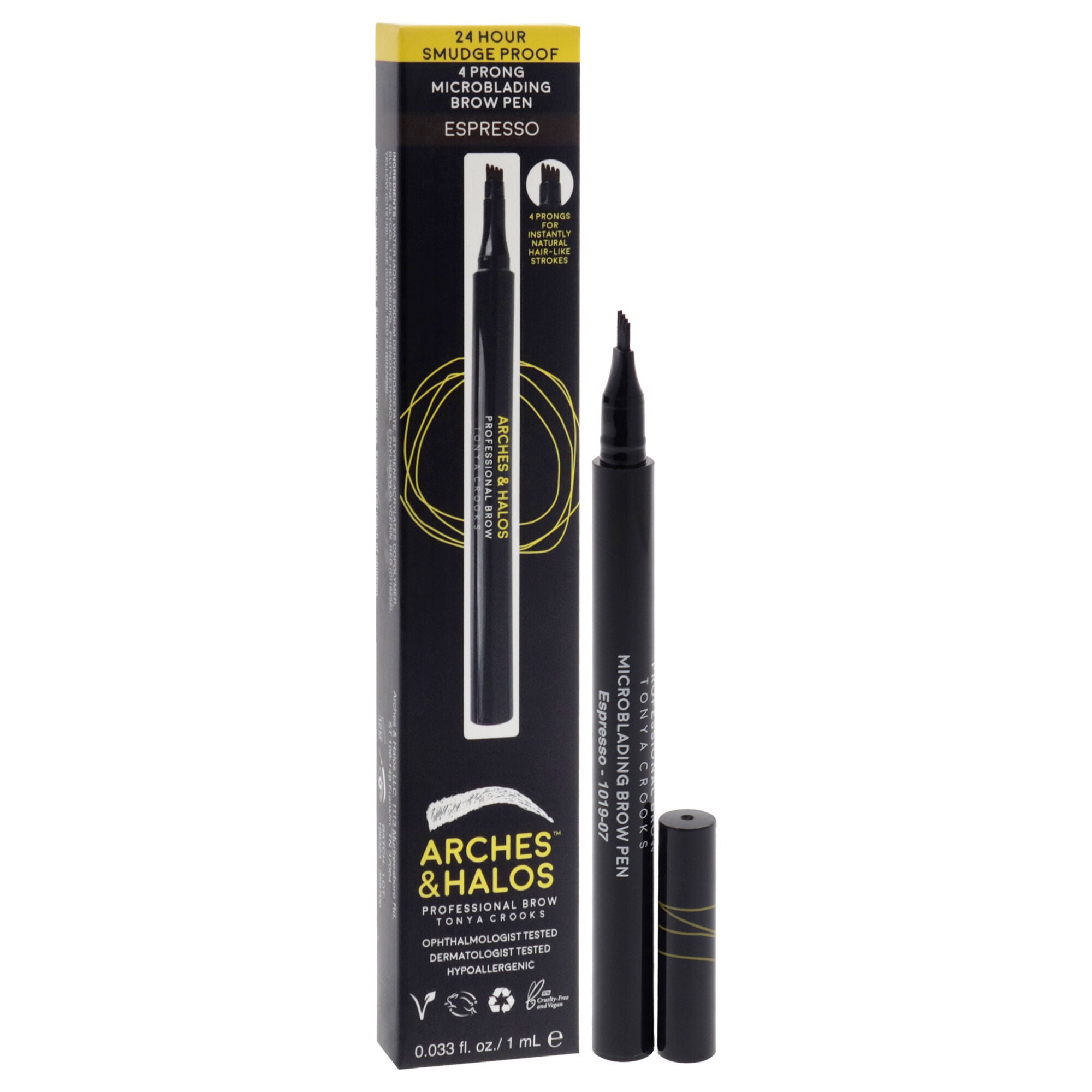 Microblading Brow Shaping Pen - Espresso by Arches and Halos for Women - 0.026 oz Eyebrow Pen, See Description, alternate image number 1