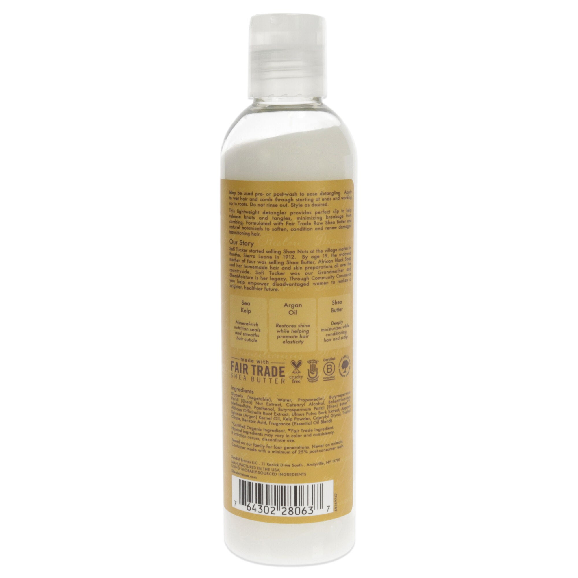 Raw Shea Butter Extra-Moisture Detangler by Shea Moisture for Unisex - 8 oz Detangler, See Description, alternate image number 1