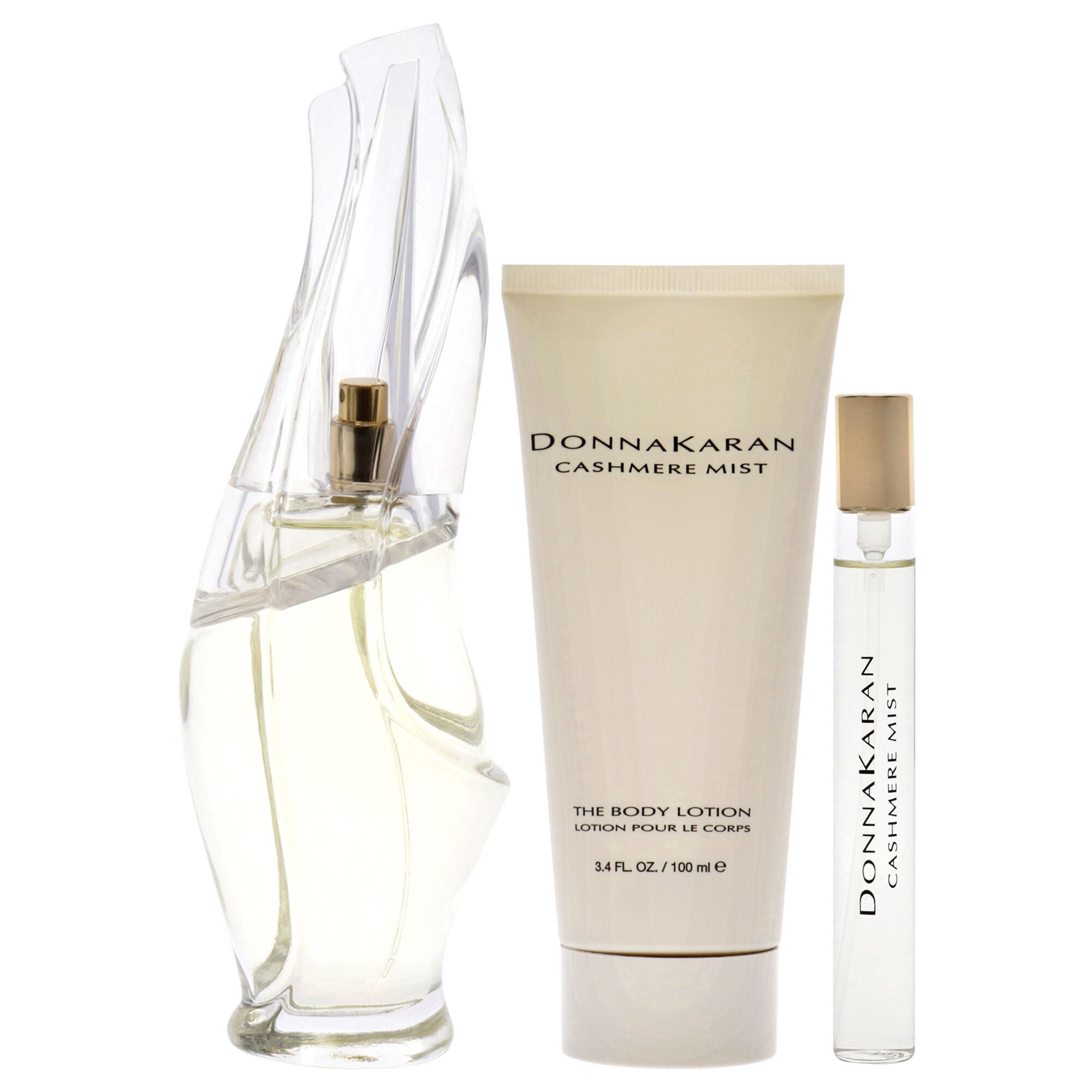 Cashmere Mist by Donna Karan for Women - 3 Pc Gift Set 3.4oz EDP Spray, 0.34oz EDP Spray, 3.4oz Body Lotion, See Description, alternate image number 1