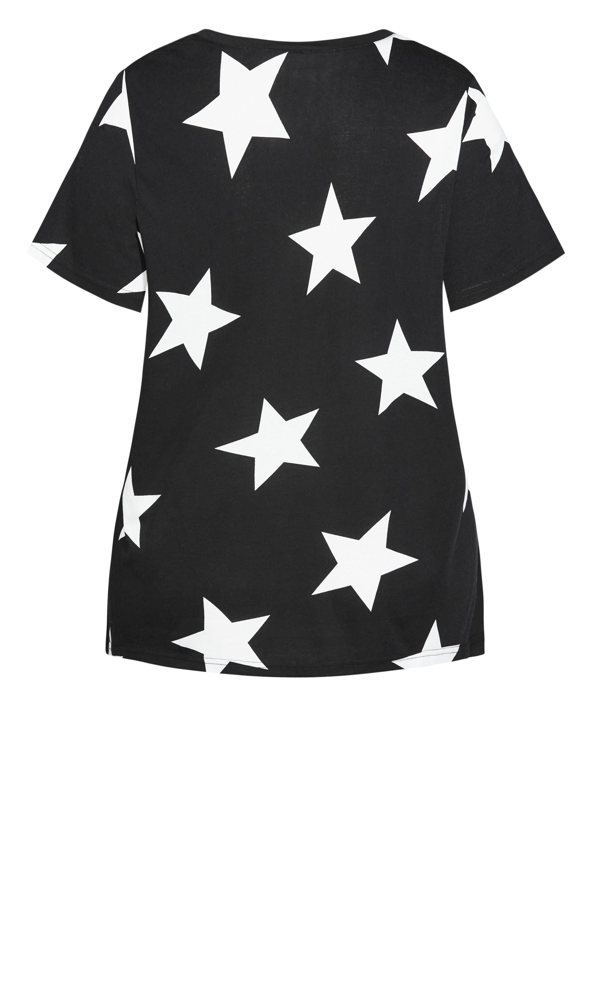 Stars Short Sleeve Sleep Top - black, , alternate image number 5