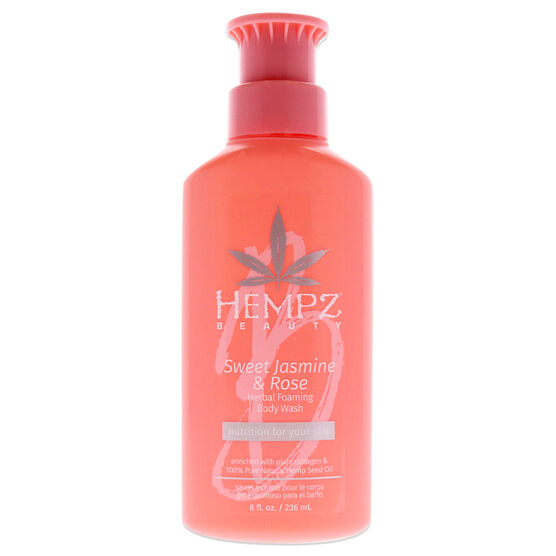 Sweet Jasmine and Rose Collagen Infused Herbal Foaming Body Wash by Hempz for Unisex - 8 oz Body Wash, , alternate image number null