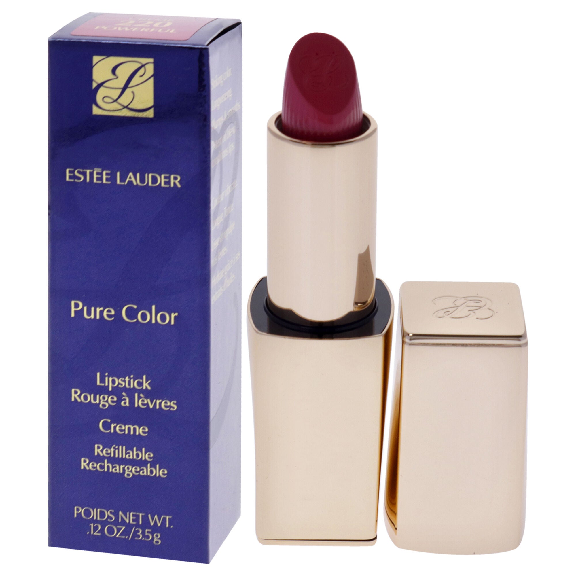 Pure Color Creme Lipstick - 220 Powerful by Estee Lauder for Women - 0.12 oz Lipstick (Refillable), See Description, alternate image number 3