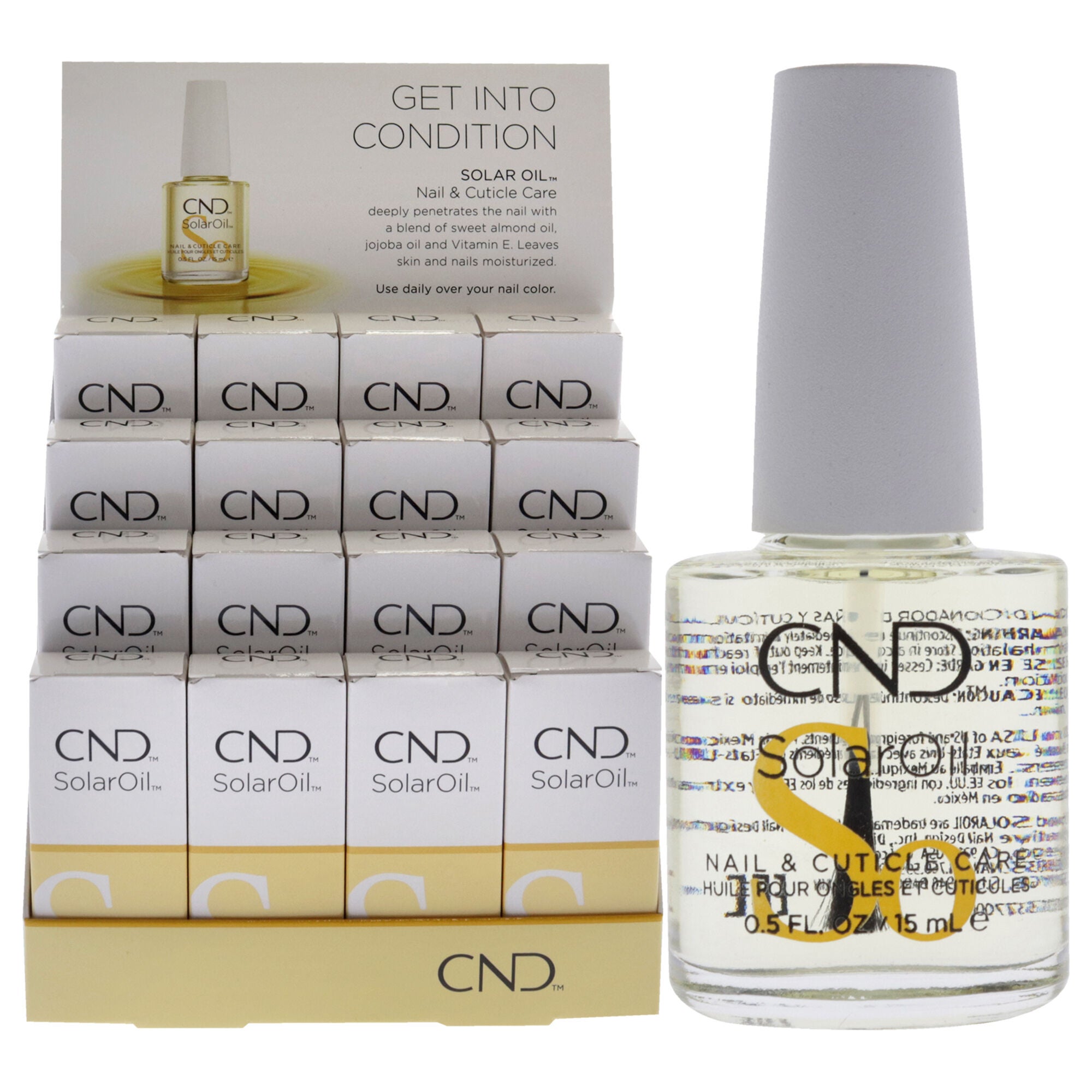 SolarOil Nail and Cuticle Treatment by CND for Women - 16 x 0.5 oz Display, See Description, hi-res image number 0
