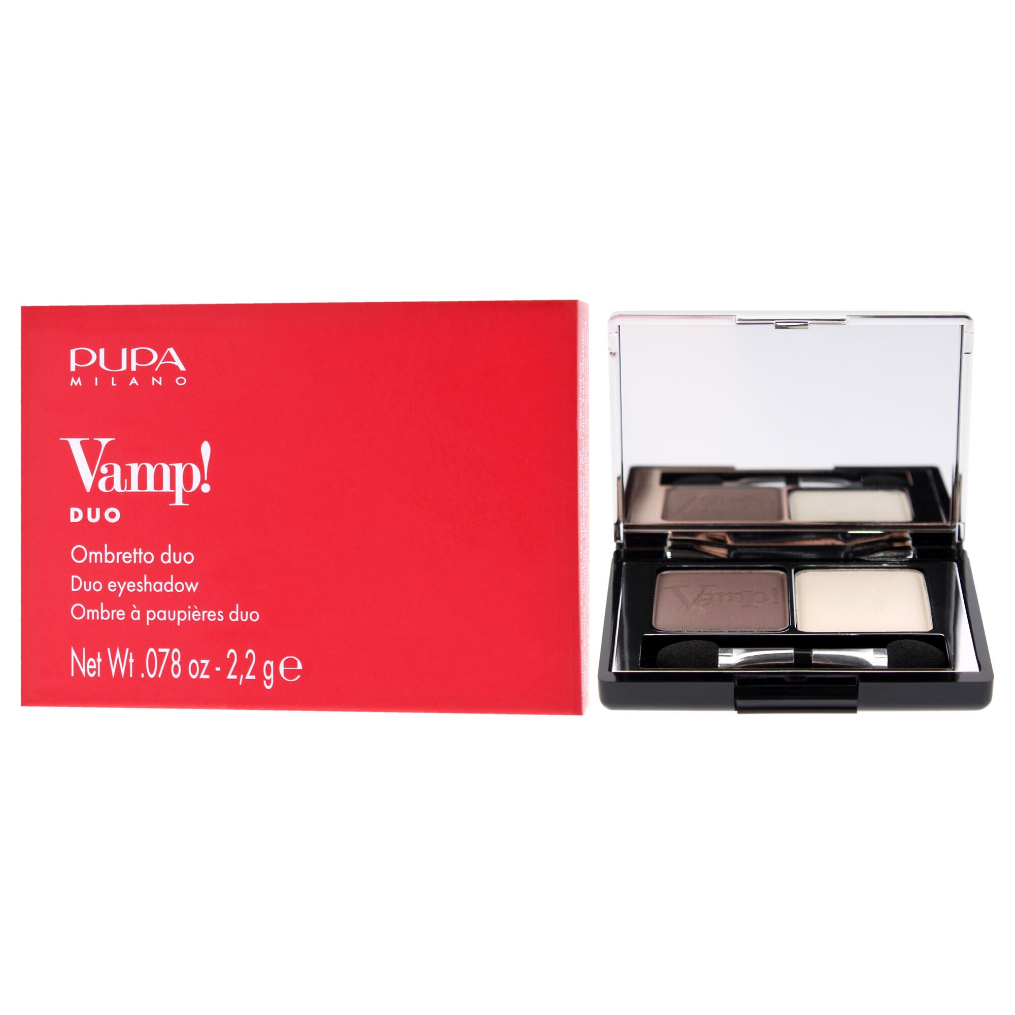Vamp! Compact Duo Eyeshadow - 006 Brown Vanilla by Pupa Milano for Women - 0.078 oz Eye Shadow, See Description, alternate image number 2