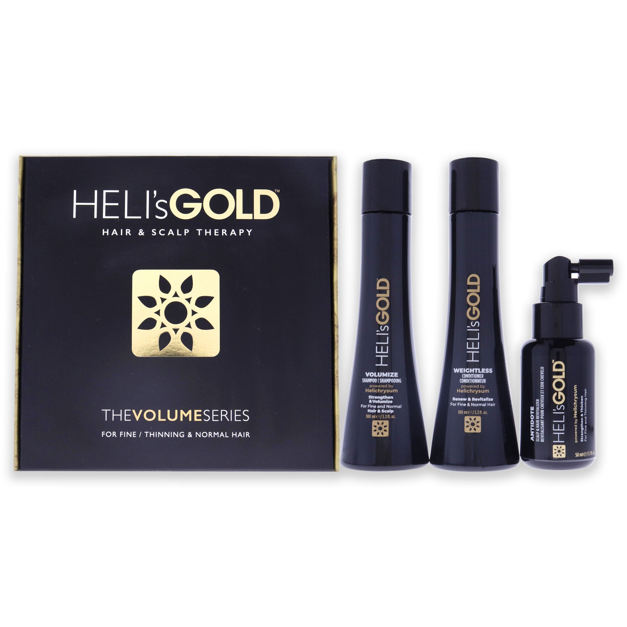 The Volume Series Travel Kit by Helis Gold for Unisex - 3 Pc Set, See Description, hi-res image number 0