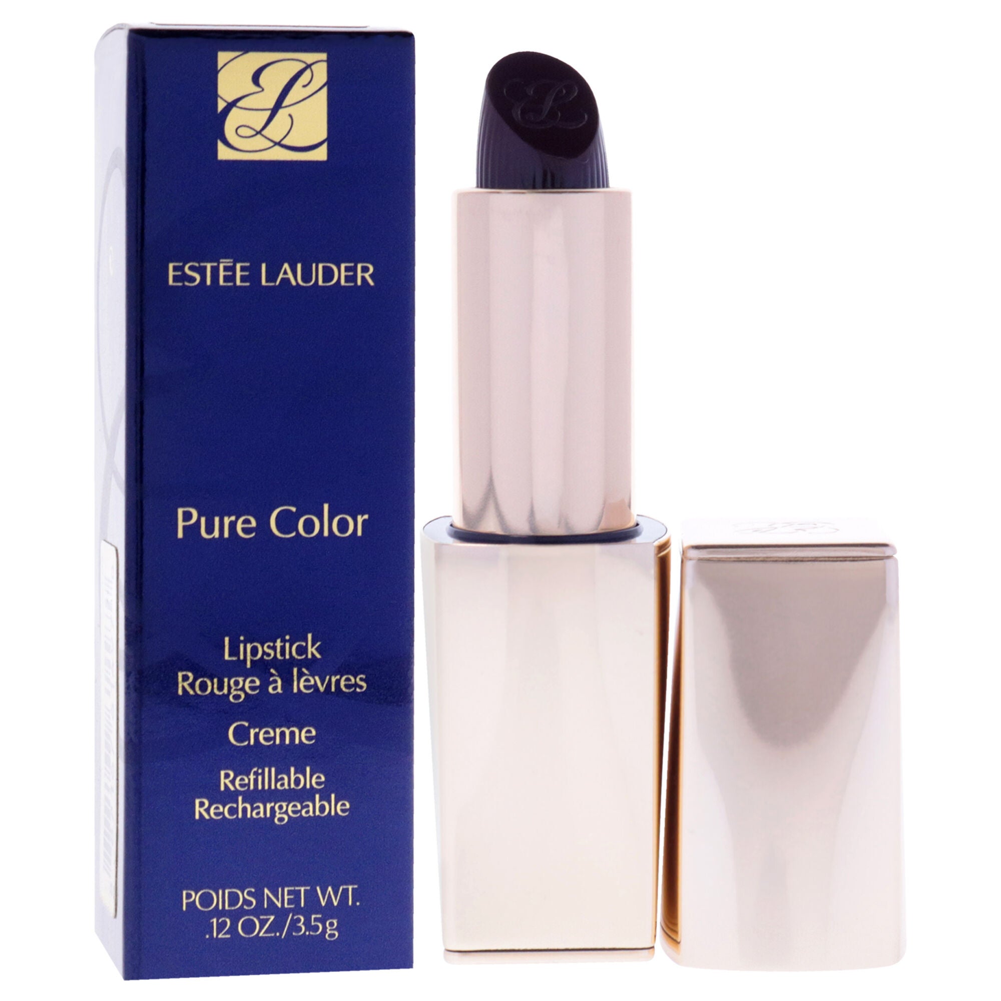 Pure Color Creme Lipstick - 685 Midnight Kiss by Estee Lauder for Women - 0.12 oz Lipstick (Refillable), See Description, alternate image number 2