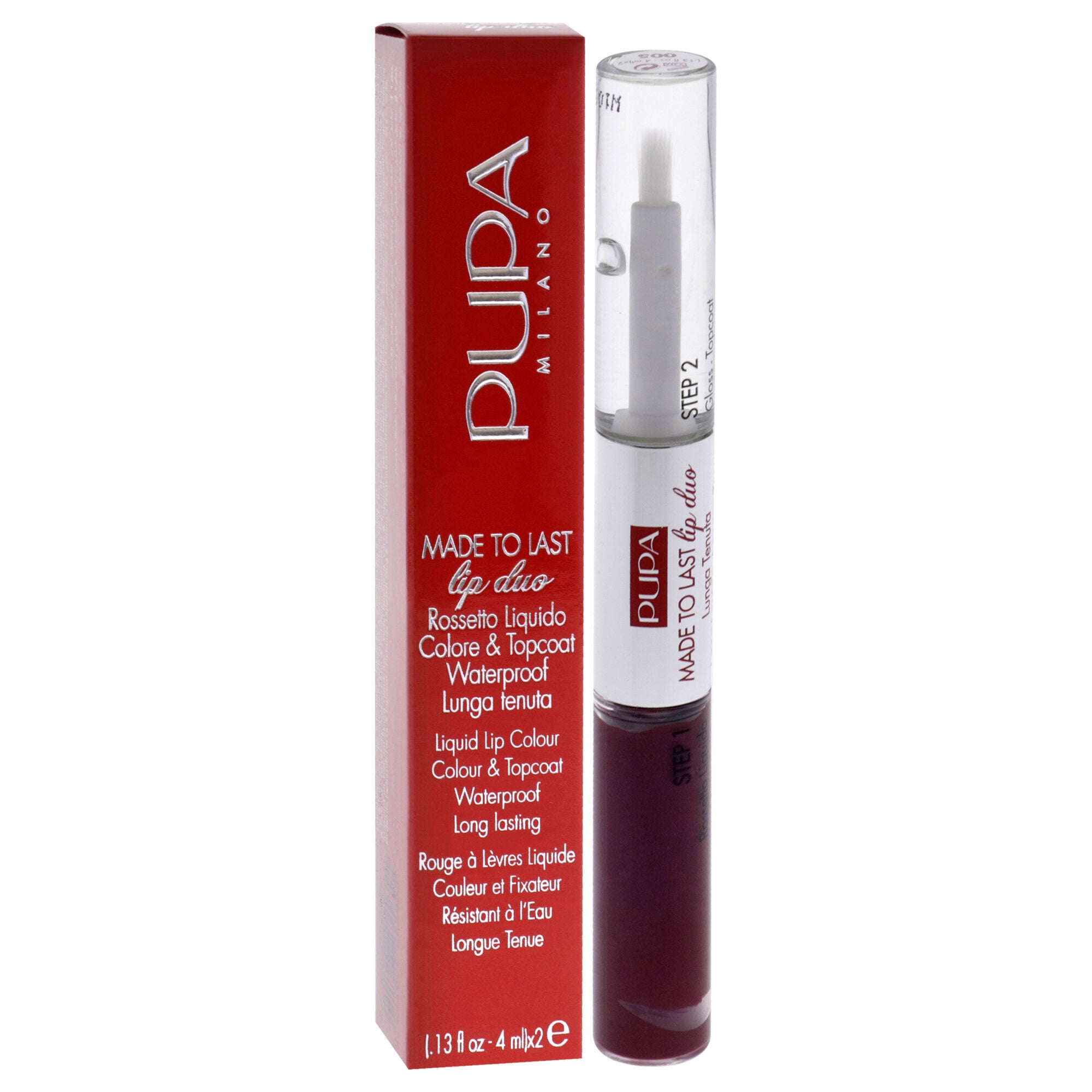 Made To Last Lip Duo - 005 Deep Ruby by Pupa Milano for Women - 0.13 oz Lipstick, See Description, alternate image number 2