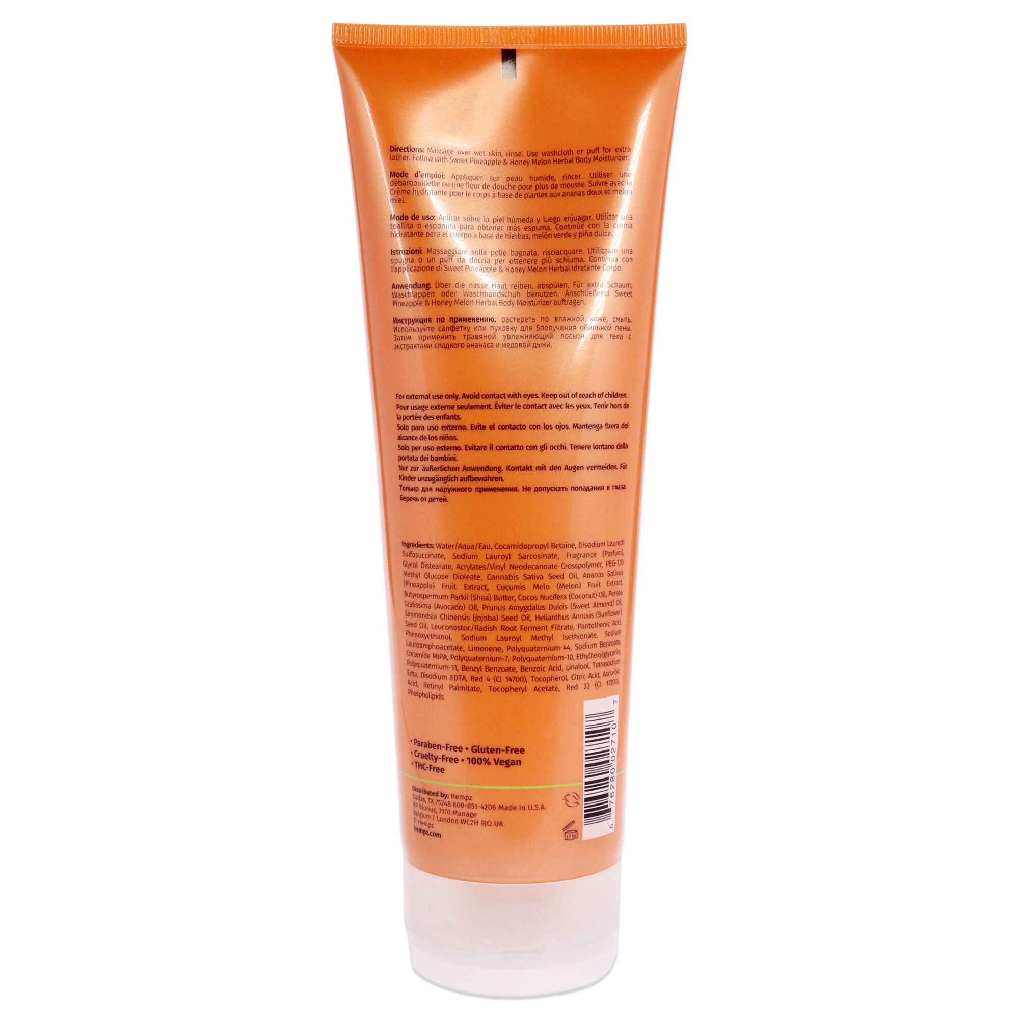 Sweet Pineapple and Honey Melon Herbal Body Wash by Hempz for Unisex - 8.5 oz Body Wash, See Description, alternate image number 2