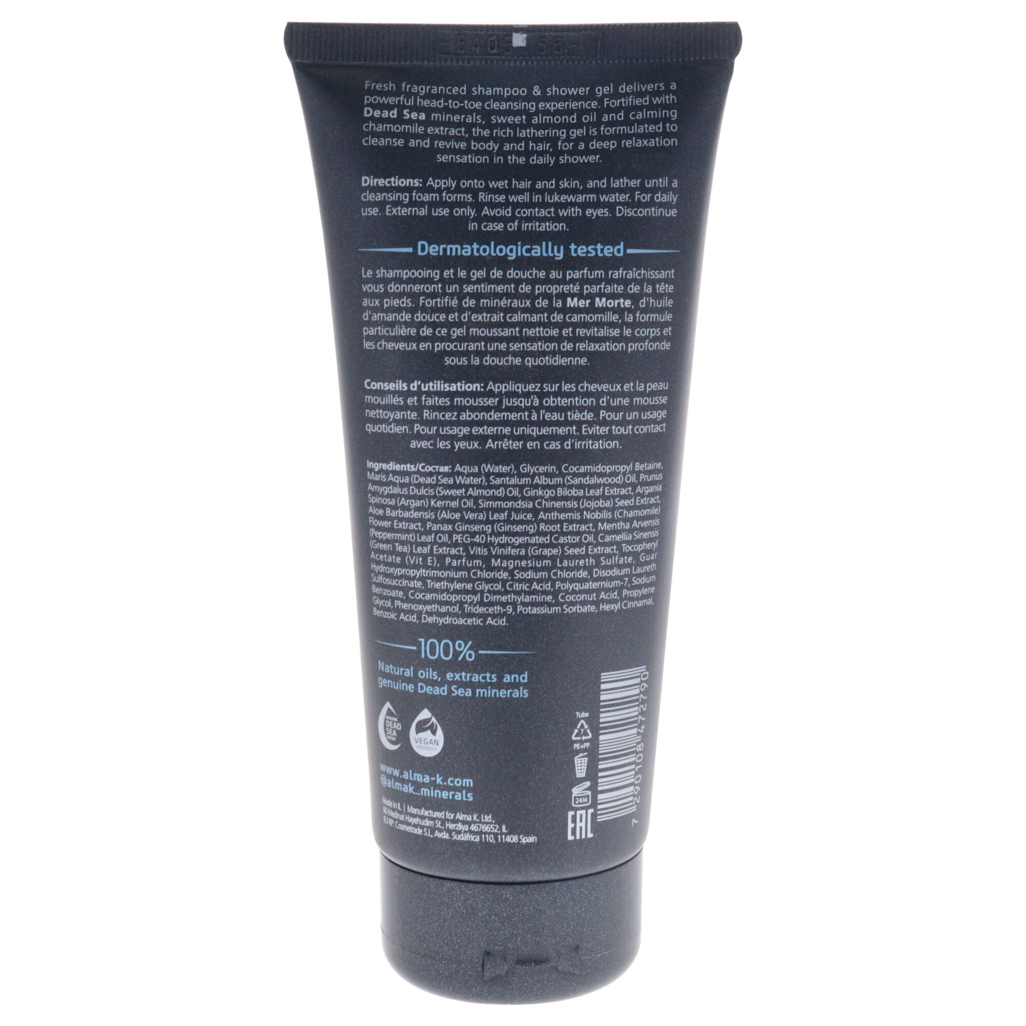 Refreshing Shampoo and Shower Gel by Alma K for Men - 6.8 oz Shampoo, See Description, alternate image number 3