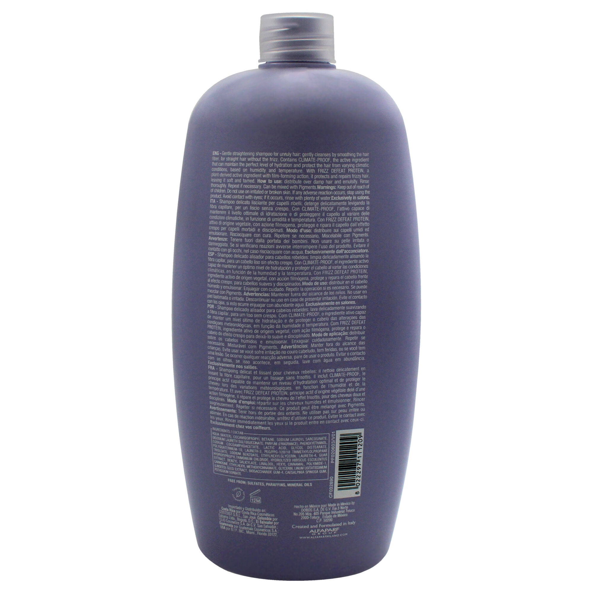 Semi Di Lino Smoth Smoothing Shampoo by Alfaparf Milano for Unisex - 33.8 oz Shampoo, See Description, alternate image number 1