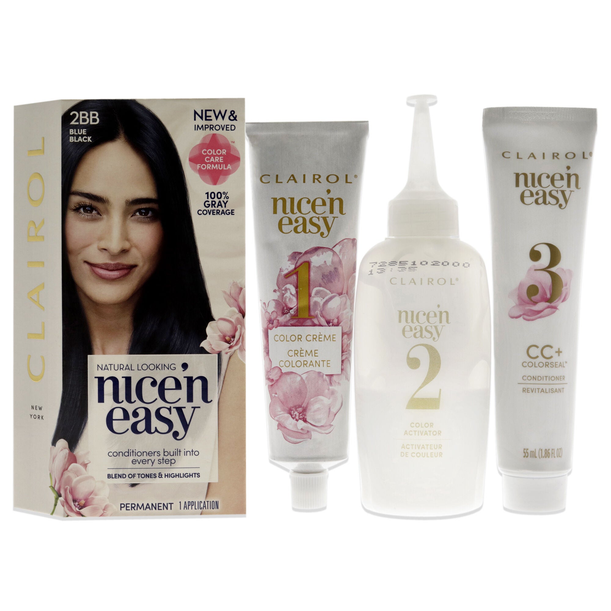 Nicen Easy Color Blend - 2BB Blue Black by Clairol for Women - 1 Application Hair Color, See Description, hi-res image number 0