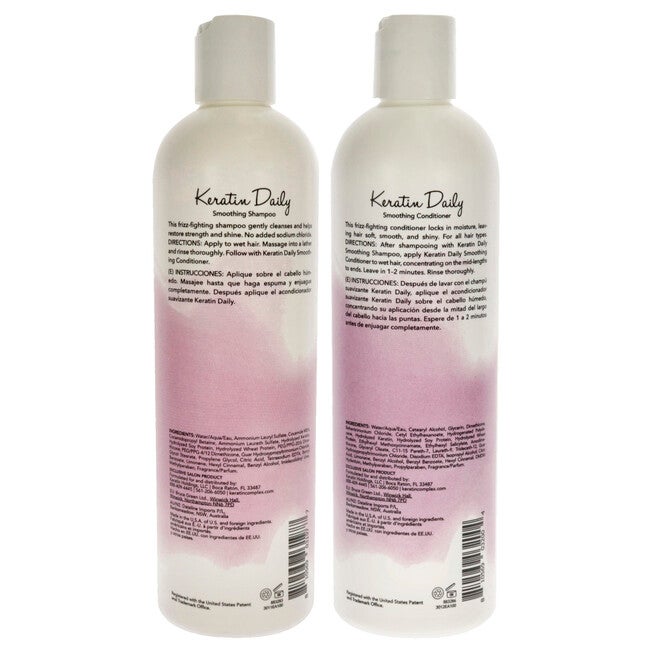 Keratin Daily Shampoo and Conditioner Kit by Keratin Perfect for Unisex - 2 Pc Kit 12oz Shampoo, 12oz Conditioner, , alternate image number 3