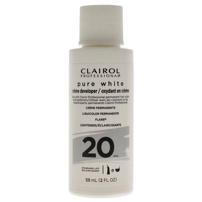 Pure White 20 Volume Creme Developer by Clairol for Unisex - 2 oz Lightener, See Description, hi-res image number 0