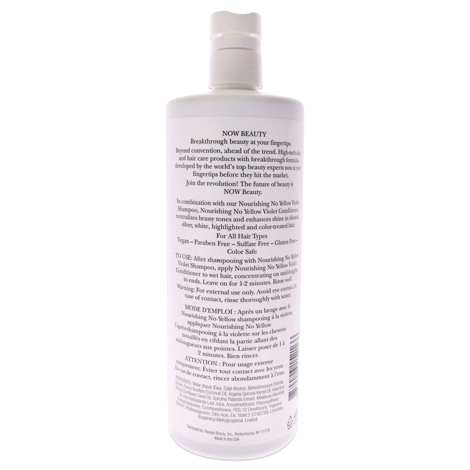 No Yellow Conditioner by NOW Beauty for Unisex - 32 oz Conditioner, , alternate image number 4