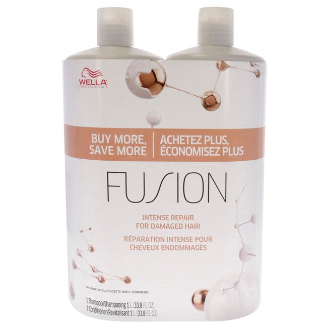 Fusion Intense Repair Duo by Wella for Unisex - 2 Pc 33.8oz Shampoo, 33.8oz Conditioner, NA, hi-res image number null