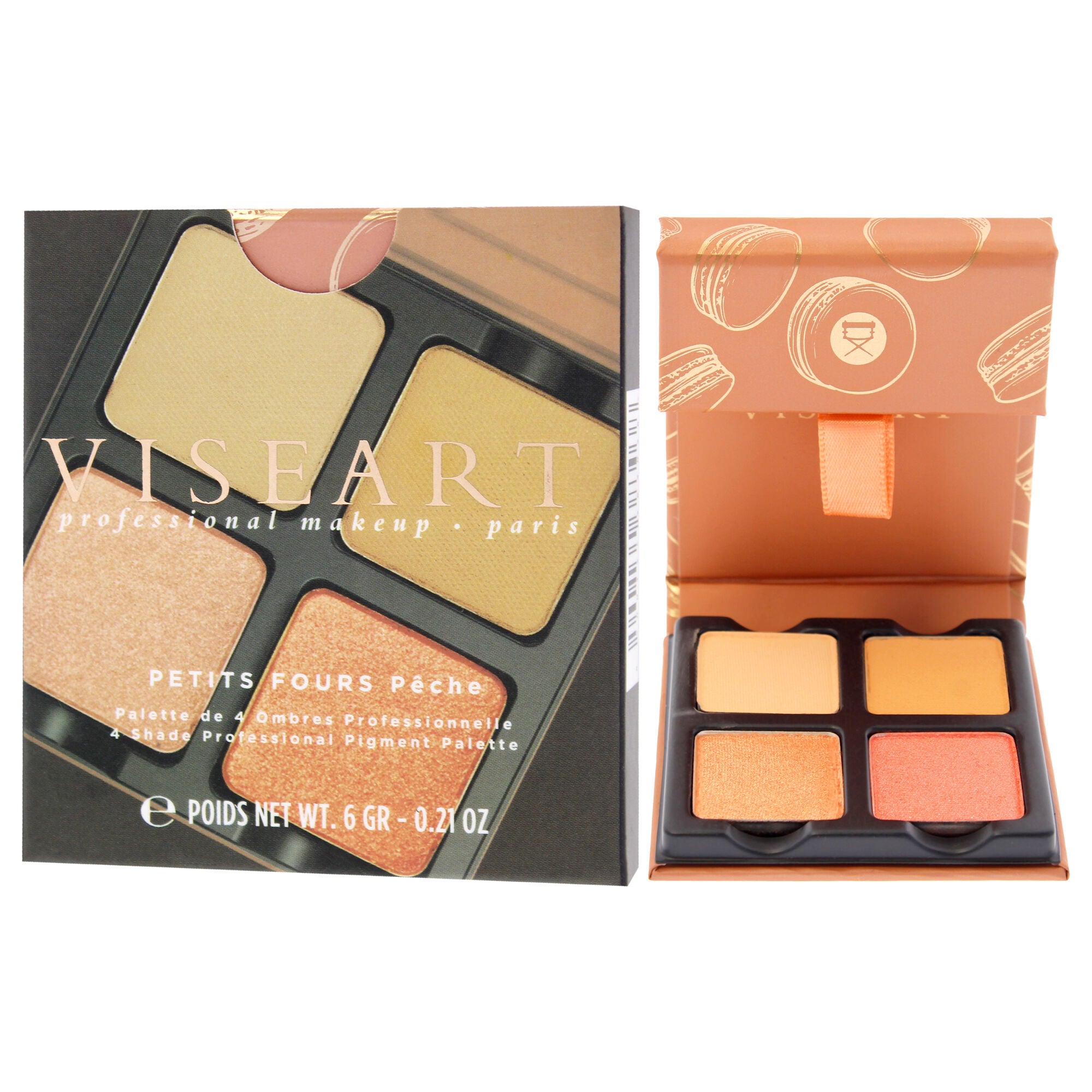 Petits Fours Eyeshadow Palette - Peach by Viseart Paris for Women - 0.21 oz Eye Shadow, Multi, alternate image number 3