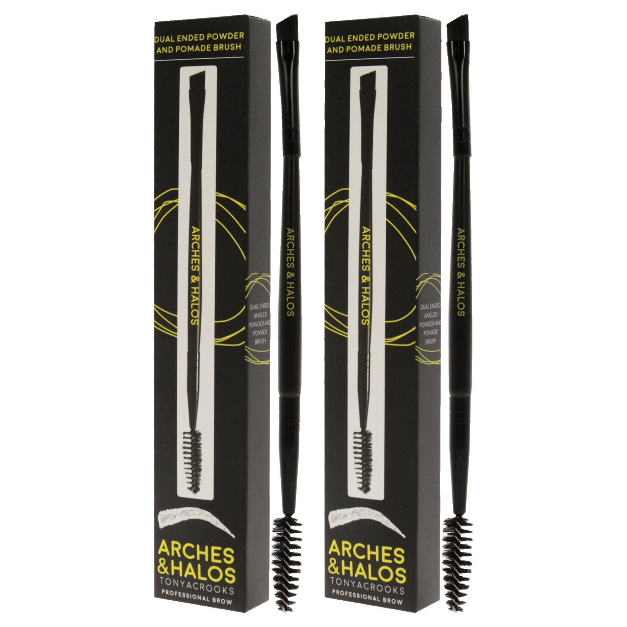 Dual Ended Powder and Pomade Brush by Arches and Halos for Unisex - 1 Pc Brush - Pack of 2, , alternate image number 7