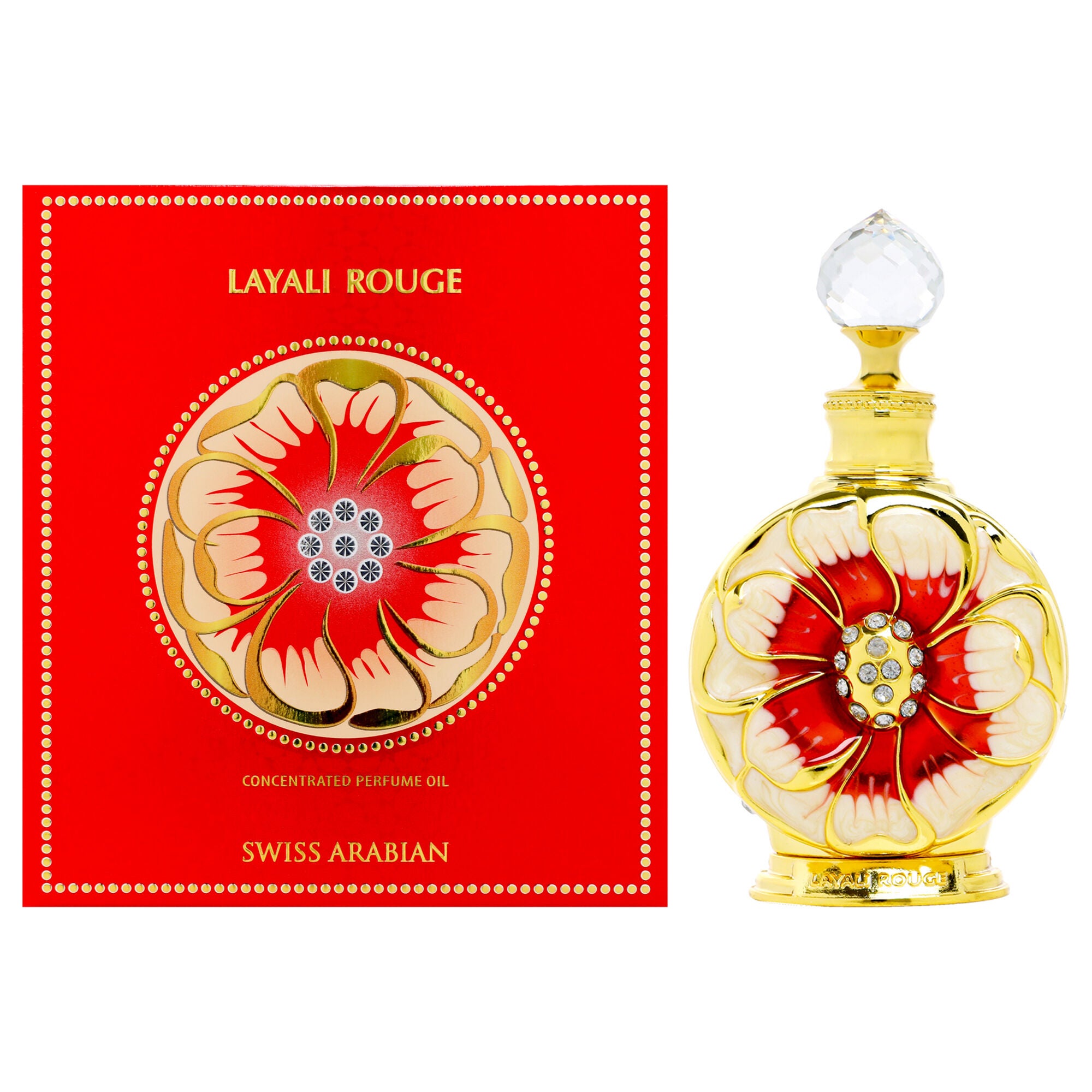 Layali Rouge by Swiss Arabian for Women - 0.5 oz Parfum Oil, See Description, hi-res image number 0