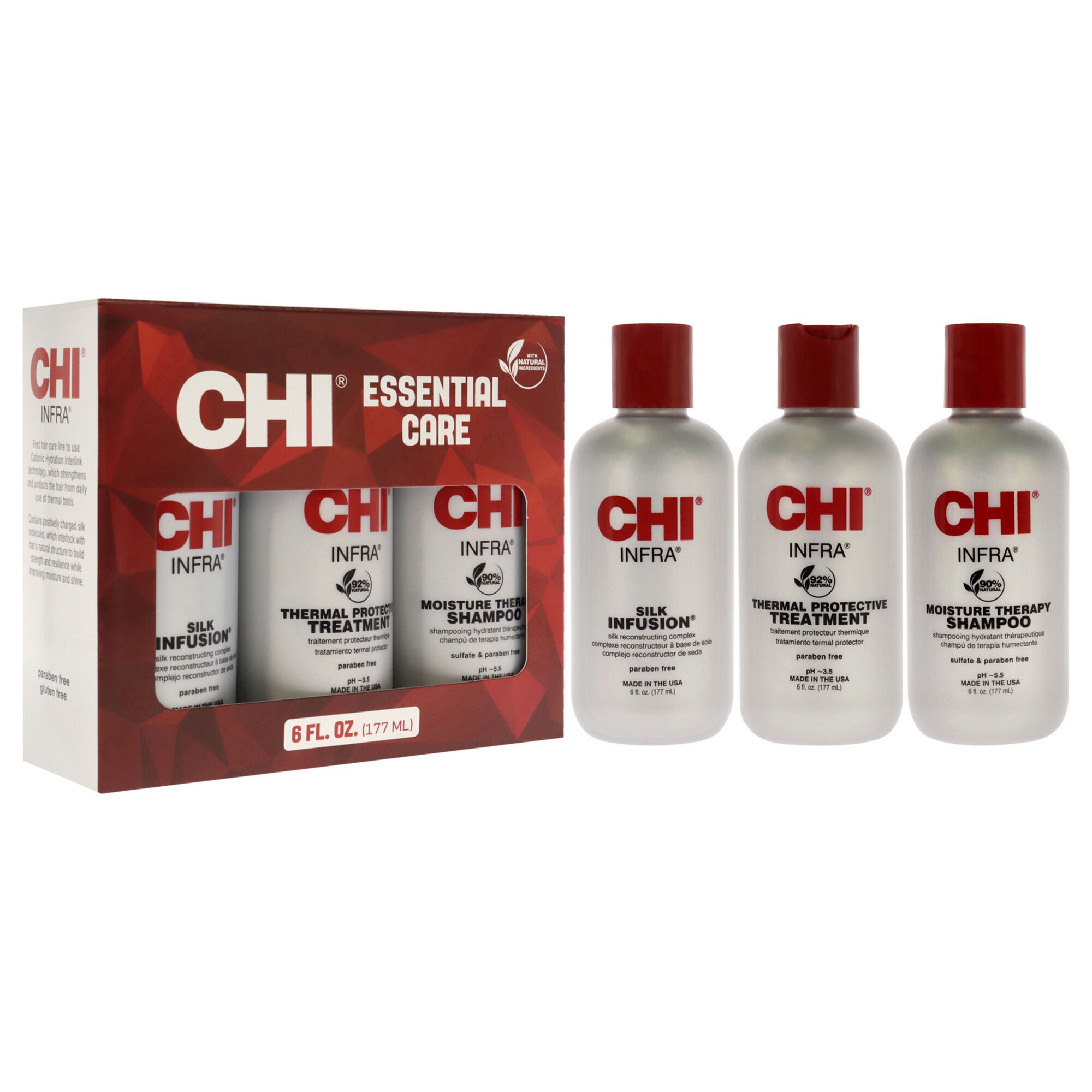 CHI Infra Trio Kit by CHI for Unisex - 3 Pc 6oz CHI Silk Infusion, 6oz CHI Infra Shampoo, 6oz CHI Infra Treatment, , alternate image number 3