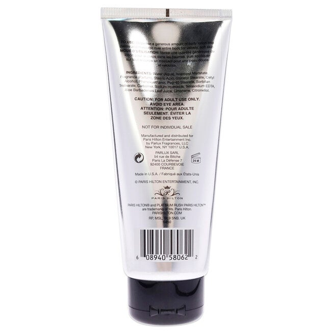 Platinum Rush by Paris Hilton for Women - 6.7 oz Body Lotion, NA, alternate image number null