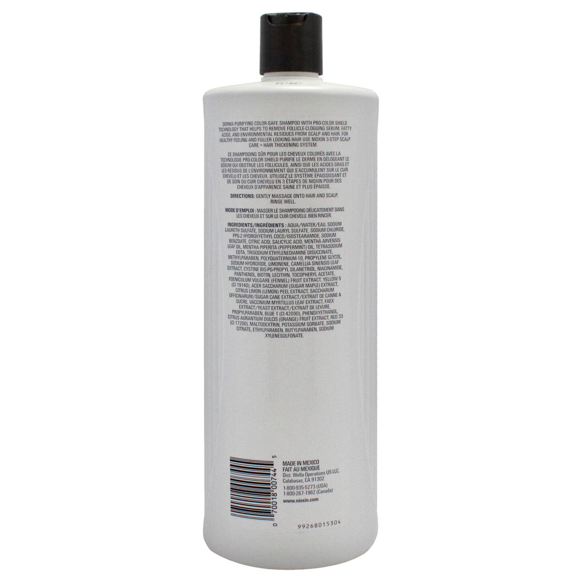 System 4 Cleanser Shampoo by Nioxin for Unisex - 33.8 oz Shampoo, White, alternate image number 2
