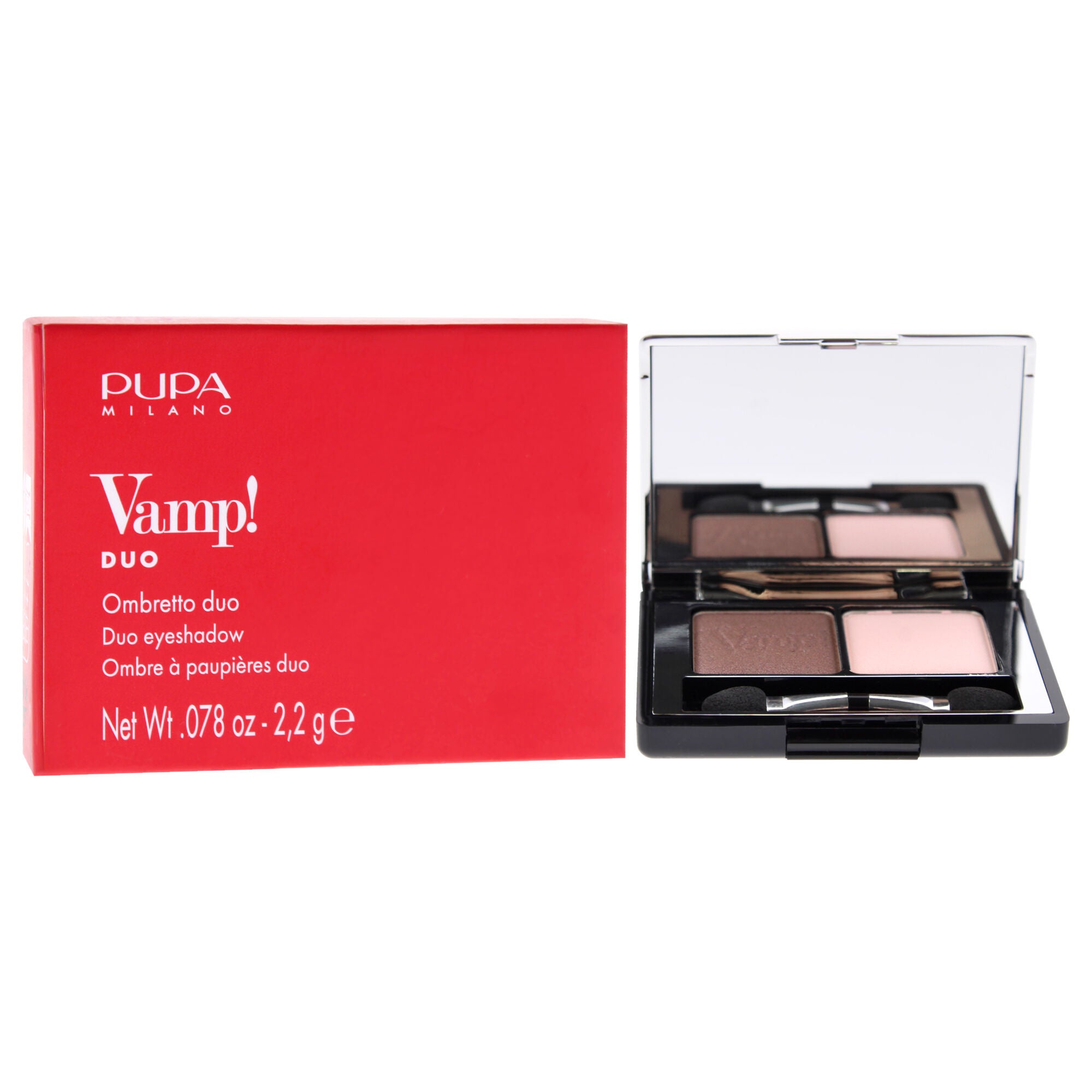 Vamp! Compact Duo Eyeshadow - 003 Soft Mauve by Pupa Milano for Women - 0.078 oz Eye Shadow, See Description, alternate image number 1