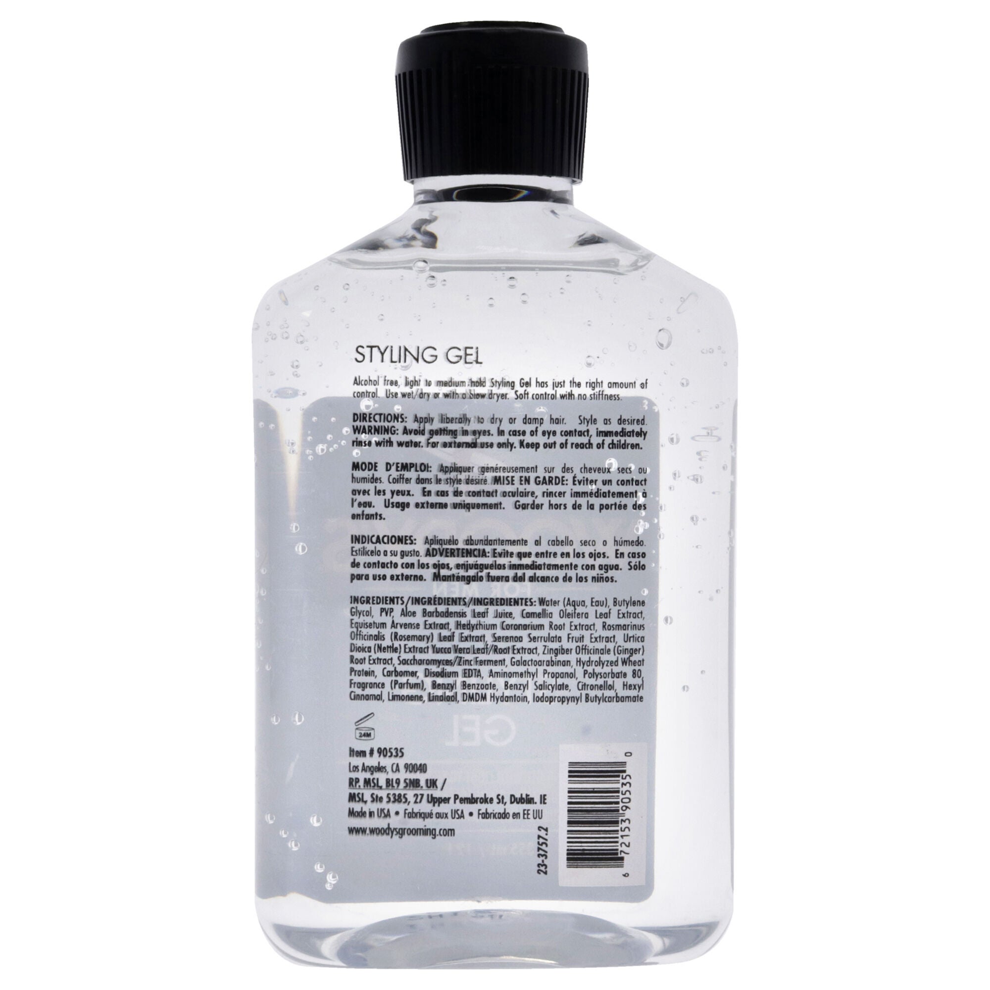 Styling Gel by Woodys for Men - 12 oz Gel, See Description, alternate image number 1