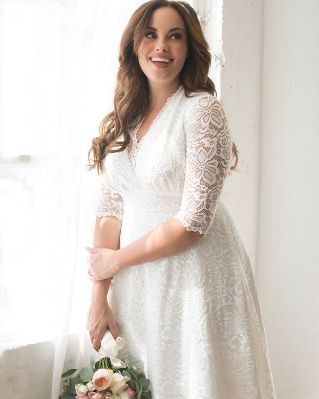 Bella Lace Wedding Dress | Roaman's Bella Lace Wedding Dress | Roaman's