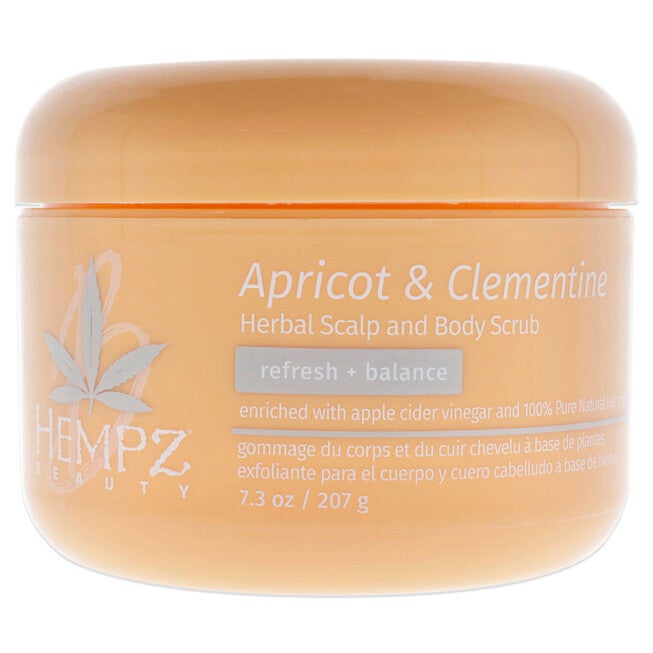 Apricot and Clementine Herbal Scalp and Body Scrub by Hempz for Unisex - 7.3 oz Scrub, NA, hi-res image number null