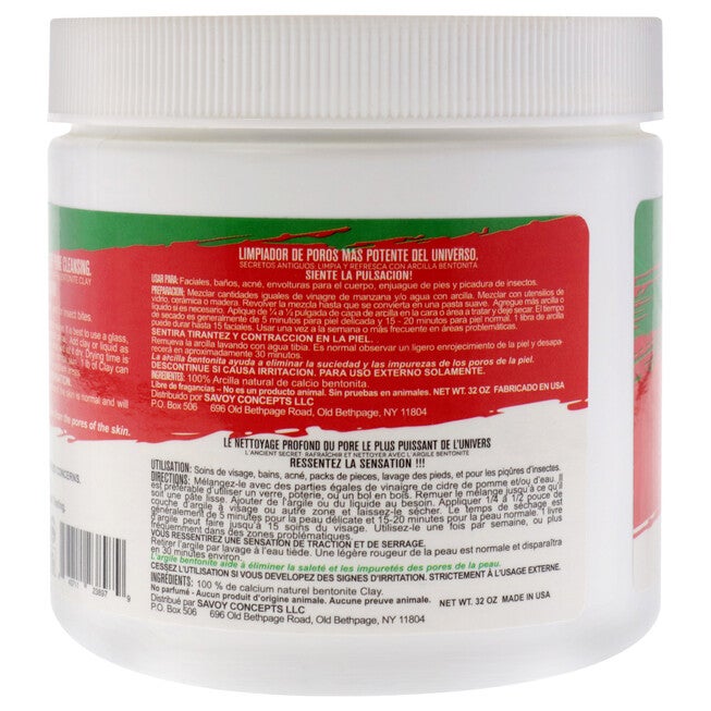 Powerful Deep Pore Cleansing Calcium Bentonite Clay by Mayan Magic Mud for Unisex - 16 oz Cleanser, NA, alternate image number null